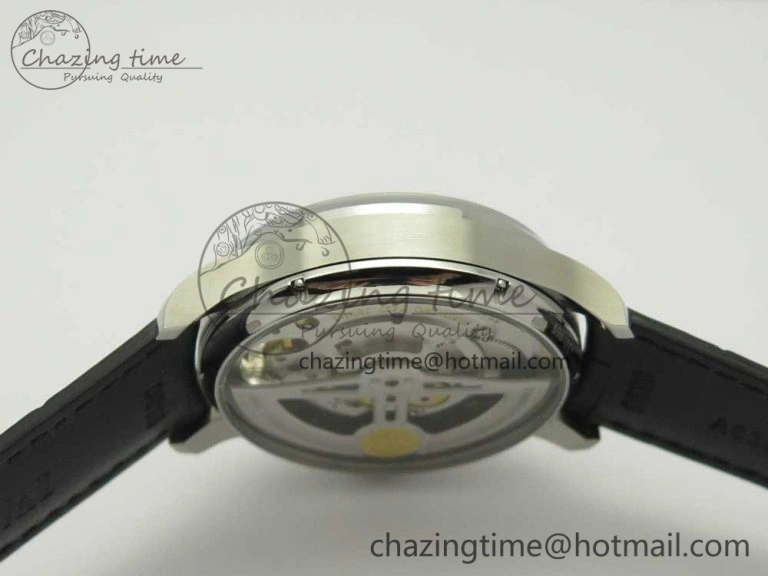 Portuguese Tourbillon IW5046 SS ZF Best Edition White Dial SS Markers on Black Leather Strap