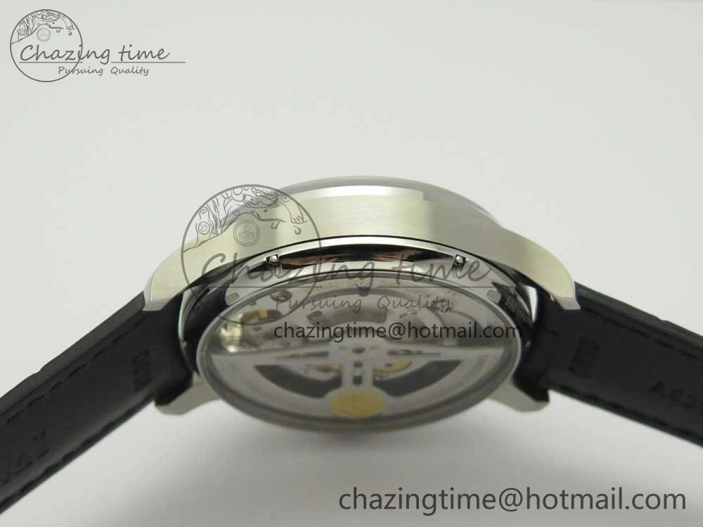 Portuguese Tourbillon IW5046 SS ZF Best Edition White Dial SS Markers on Black Leather Strap