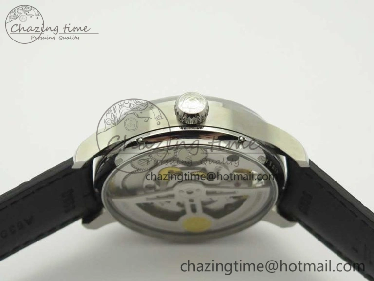 Portuguese Tourbillon IW5046 SS ZF Best Edition White Dial SS Markers on Black Leather Strap
