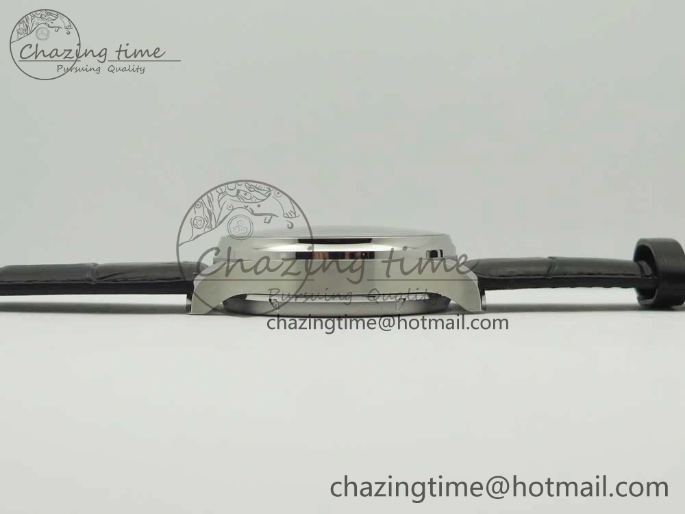 Portuguese Tourbillon IW5046 SS ZF Best Edition White Dial SS Markers on Black Leather Strap