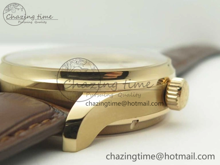Portuguese Tourbillon IW504602 RG ZF Best Edition White Dial on Brown Leather Strap