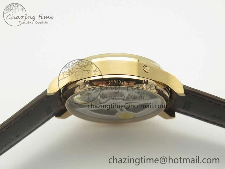 Portuguese Tourbillon IW504602 RG ZF Best Edition White Dial on Brown Leather Strap