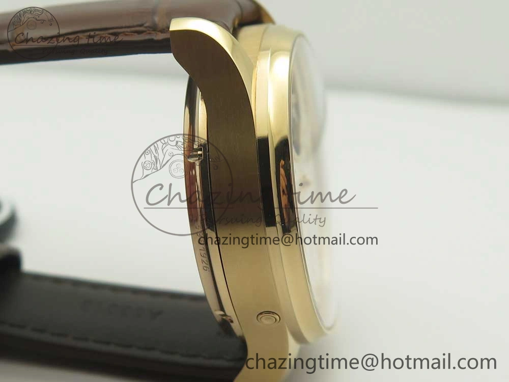 Portuguese Tourbillon IW504602 RG ZF Best Edition White Dial on Brown Leather Strap