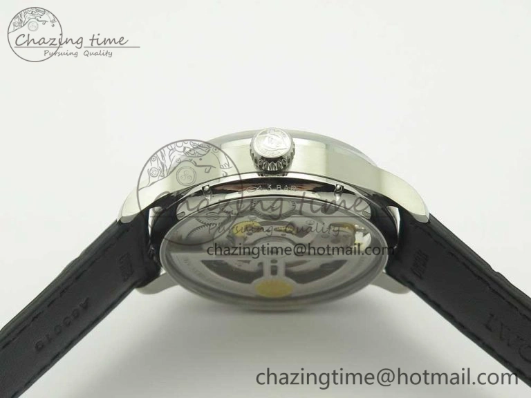 Portuguese Tourbillon IW504602 SS ZF Best Edition Blue Dial on Black Leather Strap