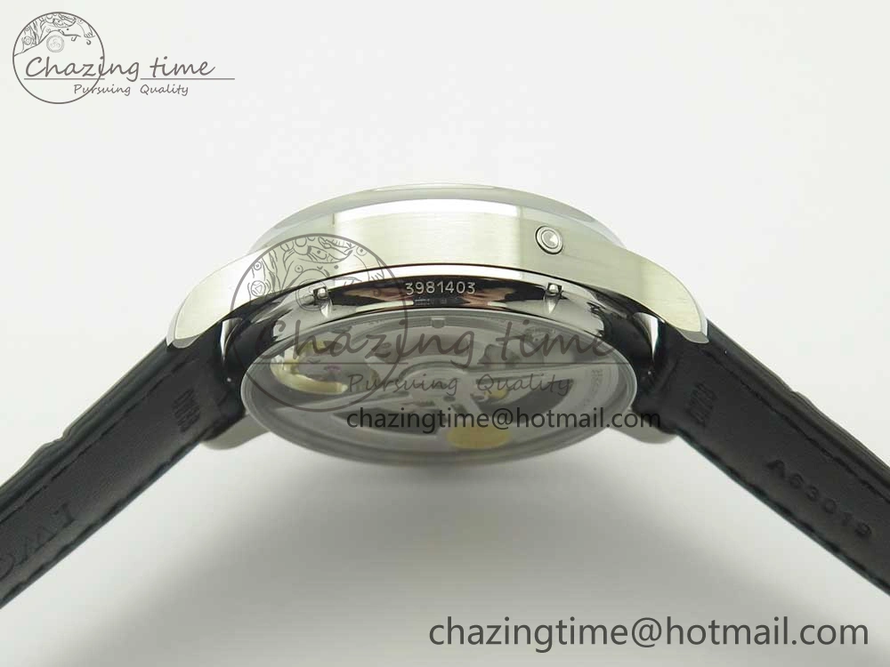 Portuguese Tourbillon IW504602 SS ZF Best Edition Blue Dial on Black Leather Strap