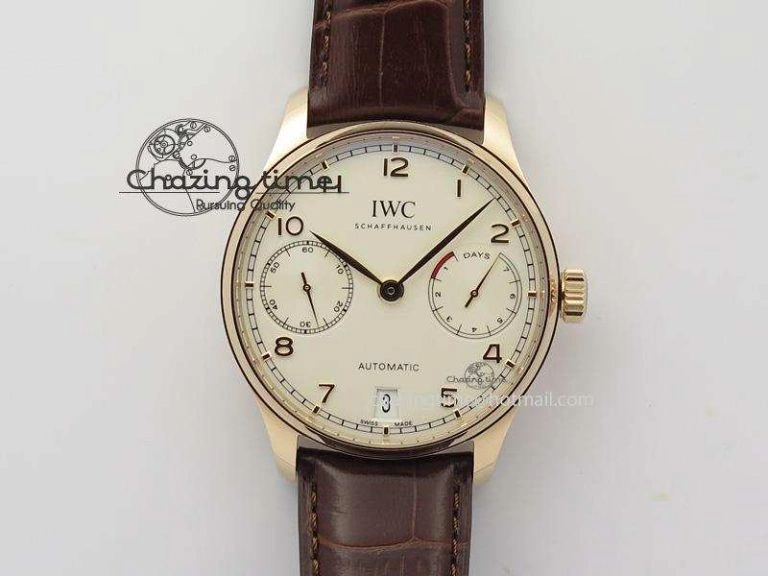 Portuguese Tourbillon IW504602 SS ZF Best Edition Gray Dial on Brown Leather Strap