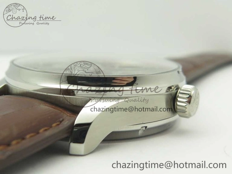 Portuguese Tourbillon IW504602 SS ZF Best Edition Gray Dial on Brown Leather Strap