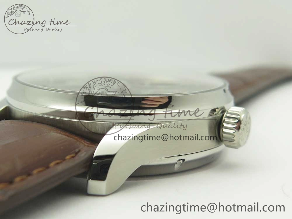 Portuguese Tourbillon IW504602 SS ZF Best Edition Gray Dial on Brown Leather Strap