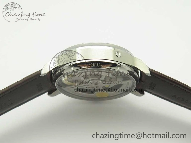 Portuguese Tourbillon IW504602 SS ZF Best Edition Gray Dial on Brown Leather Strap