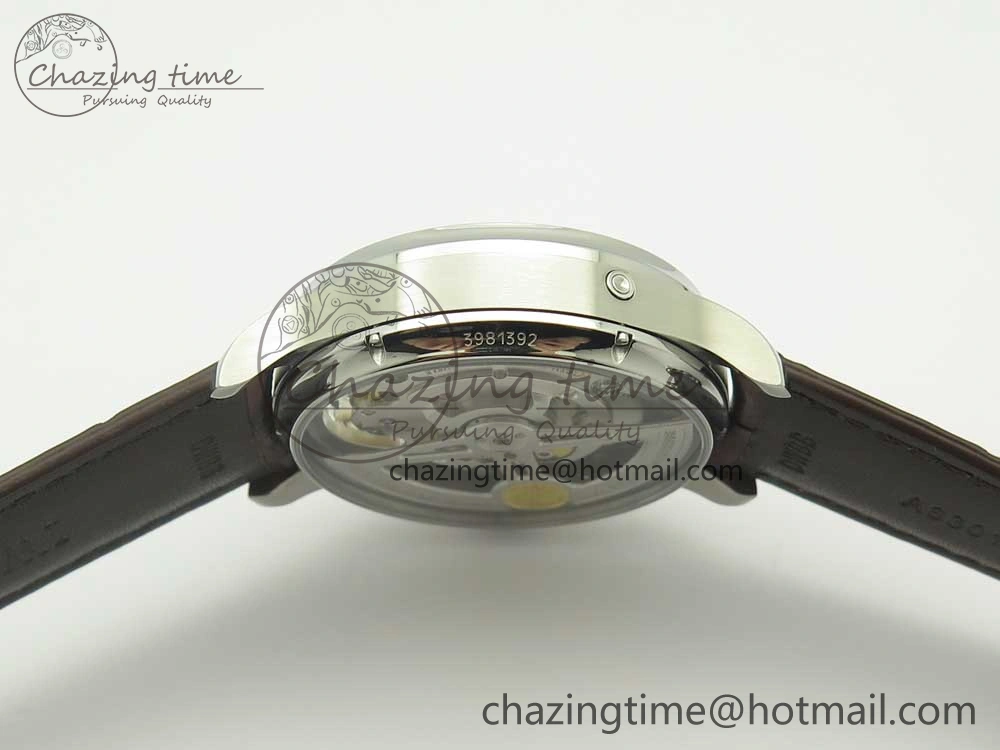 Portuguese Tourbillon IW504602 SS ZF Best Edition Gray Dial on Brown Leather Strap