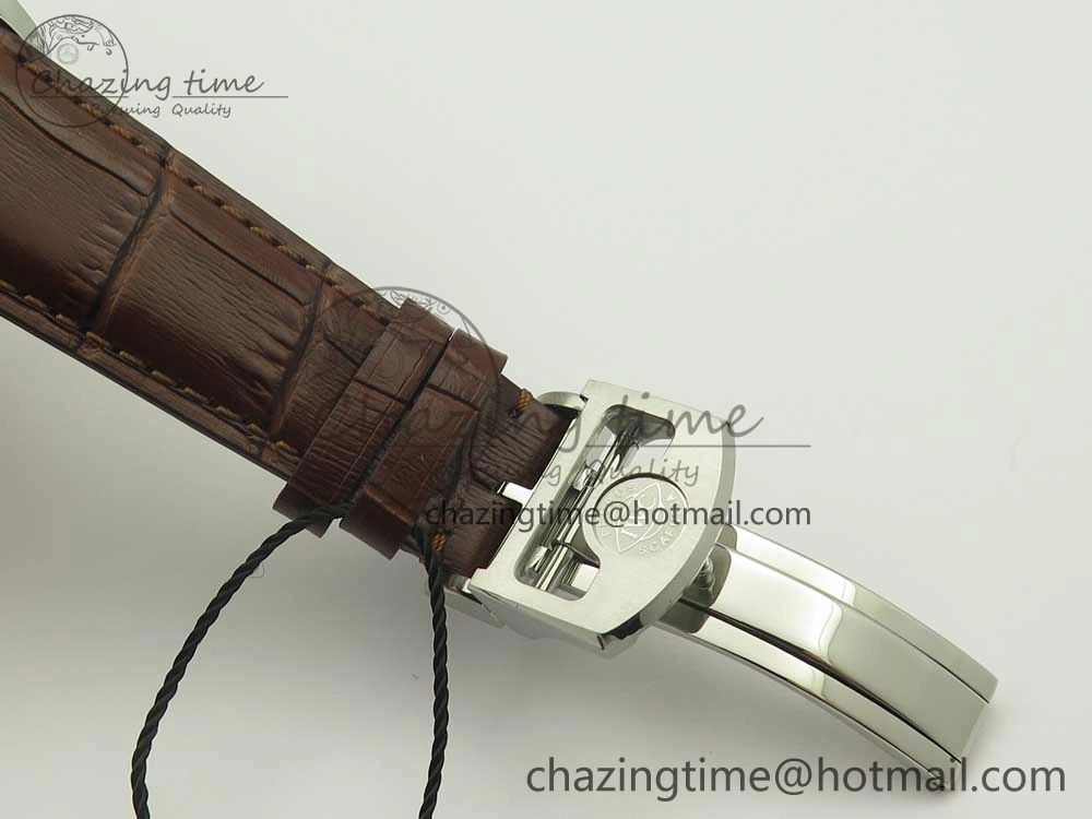 Portuguese Tourbillon IW504602 SS ZF Best Edition Gray Dial on Brown Leather Strap