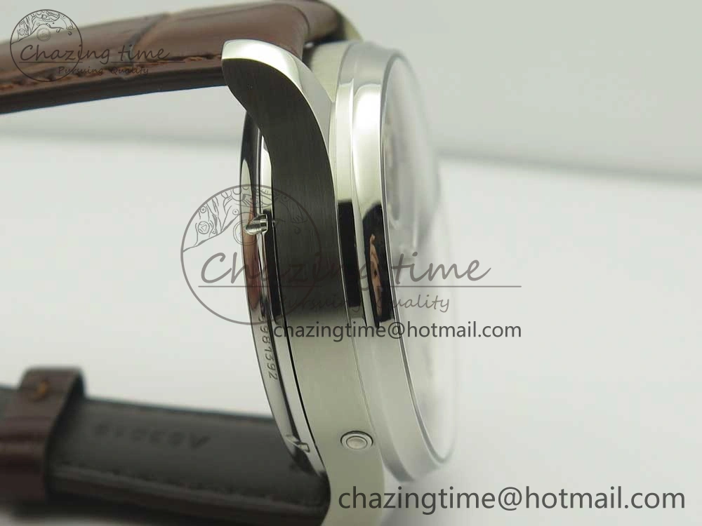 Portuguese Tourbillon IW504602 SS ZF Best Edition Gray Dial on Brown Leather Strap