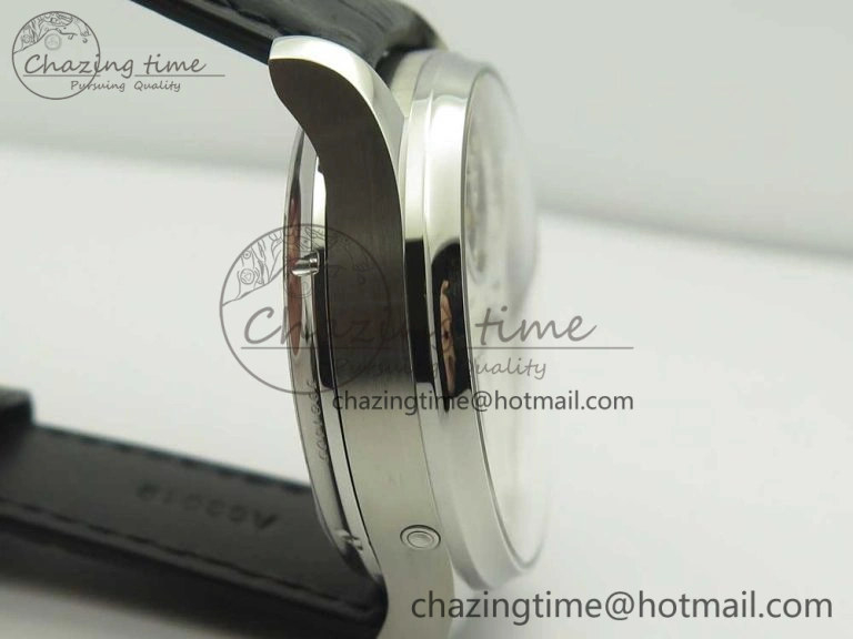 Portuguese Tourbillon IW504602 SS ZF Best Edition White Dial on Black Leather Strap