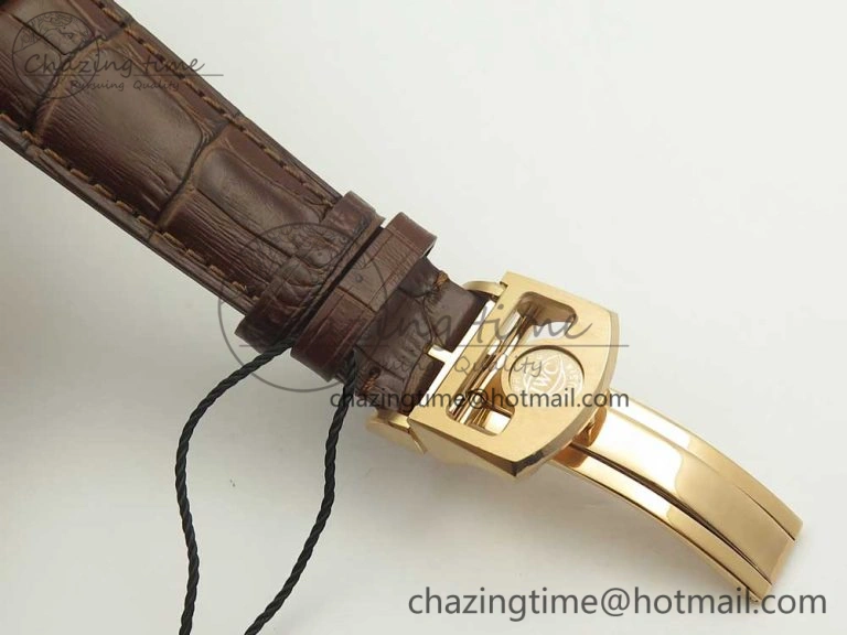 Portuguese Tourbillon IW5463 RG ZF Best Edition White Dial on Brown Leather Strap