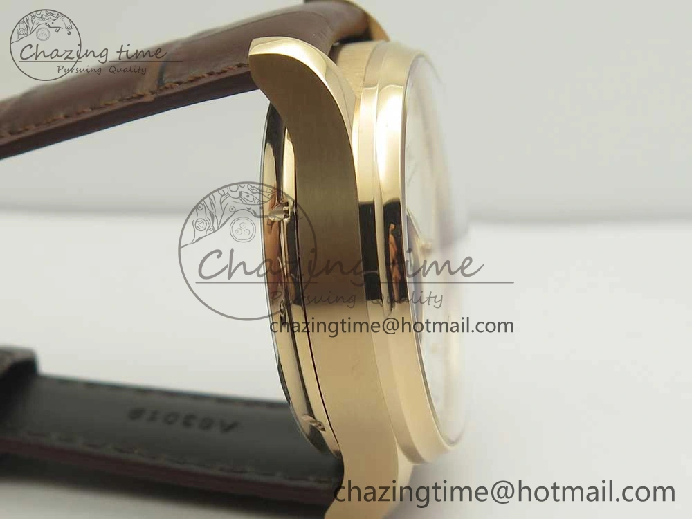 Portuguese Tourbillon IW5463 RG ZF Best Edition White Dial on Brown Leather Strap