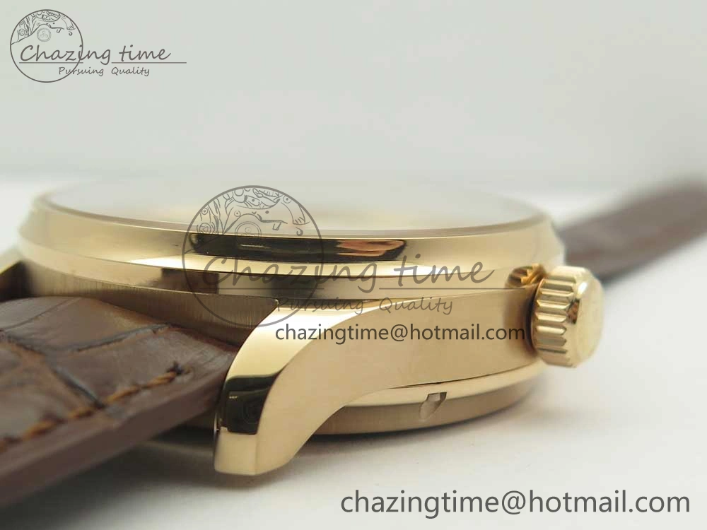Portuguese Tourbillon IW5463 RG ZF Best Edition White Dial on Brown Leather Strap