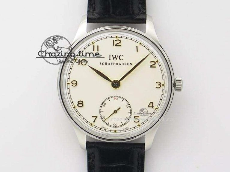 Portuguese Tourbillon IW5463 SS ZF Best Edition Blue Dial on Black Leather Strap