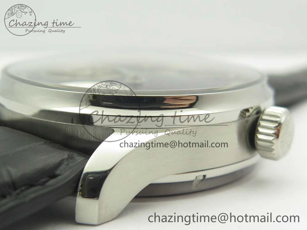 Portuguese Tourbillon IW5463 SS ZF Best Edition Blue Dial on Black Leather Strap