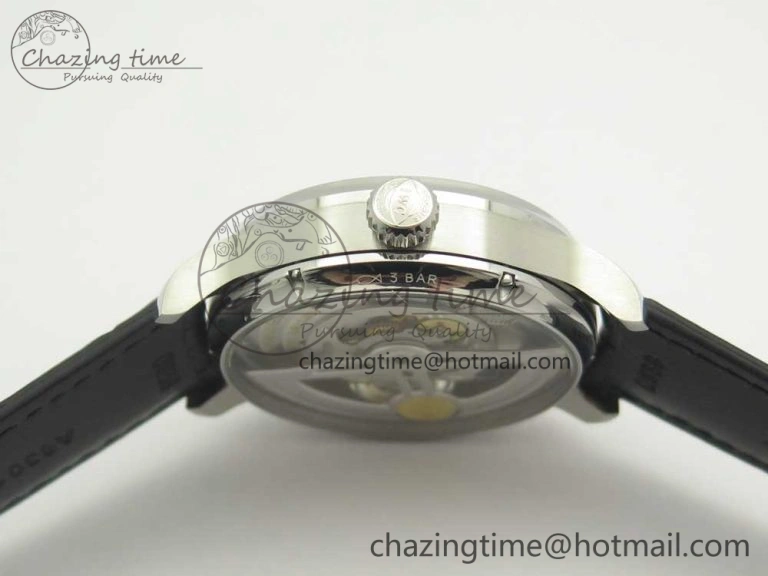Portuguese Tourbillon IW5463 SS ZF Best Edition Blue Dial on Black Leather Strap