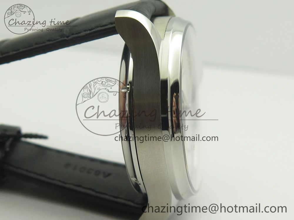 Portuguese Tourbillon IW5463 SS ZF Best Edition White Dial on Black Leather Strap
