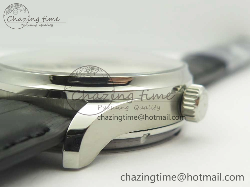 Portuguese Tourbillon IW5463 SS ZF Best Edition White Dial on Black Leather Strap