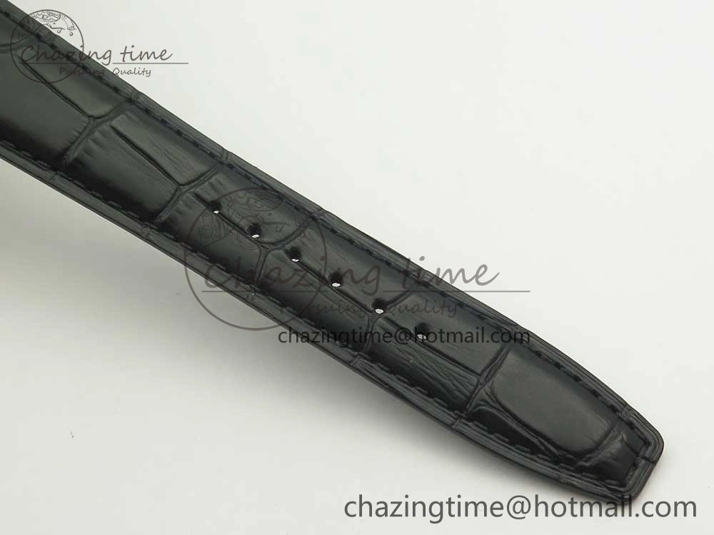 Portuguese Tourbillon IW5463 SS ZF Best Edition White Dial on Black Leather Strap