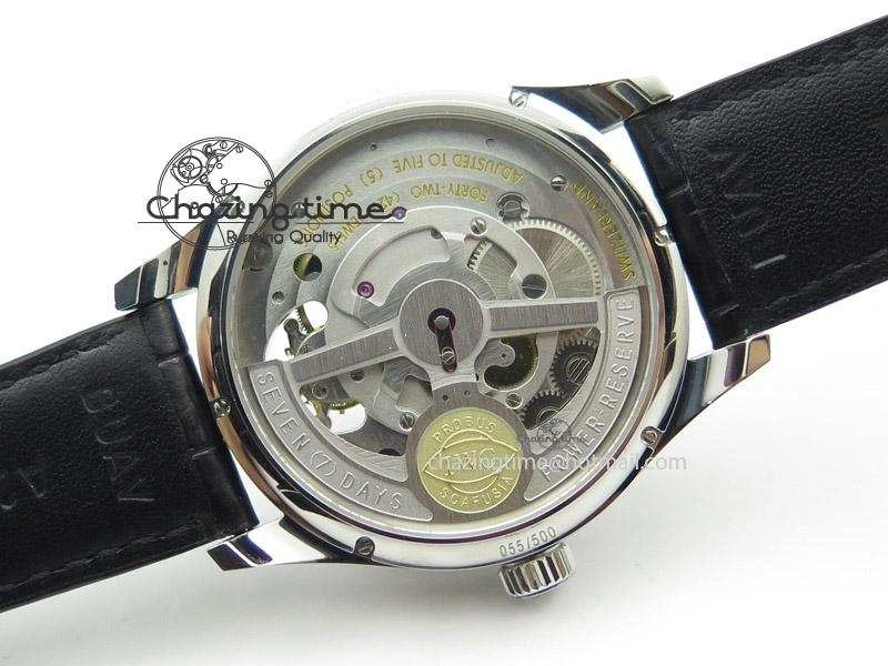Portuguese Tourbillon Mystere SS TF Best Edition White Dial on Black Croc Leather Strap