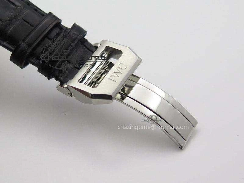 Portuguese Tourbillon Mystere SS TF Best Edition White Dial on Black Croc Leather Strap
