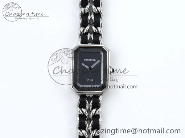 Ppremière Iconic Chain Watch SS BVF 1:1 Best Edition Black Dial on Chain Bracelet RONDA Quartz