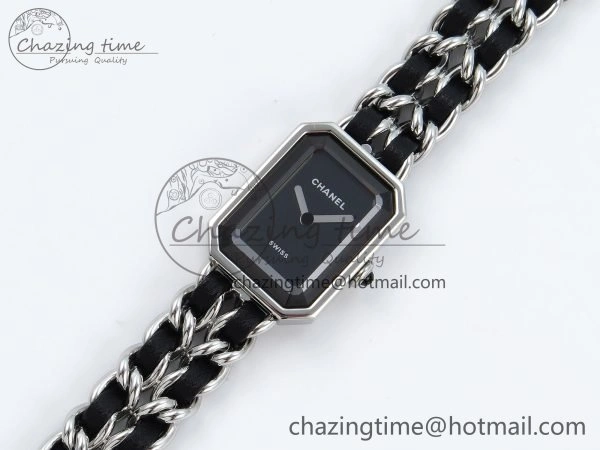 Ppremière Iconic Chain Watch SS BVF 1:1 Best Edition Black Dial on Chain Bracelet RONDA Quartz