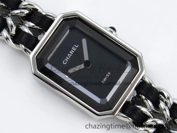 Ppremière Iconic Chain Watch SS BVF 1:1 Best Edition Black Dial on Chain Bracelet RONDA Quartz