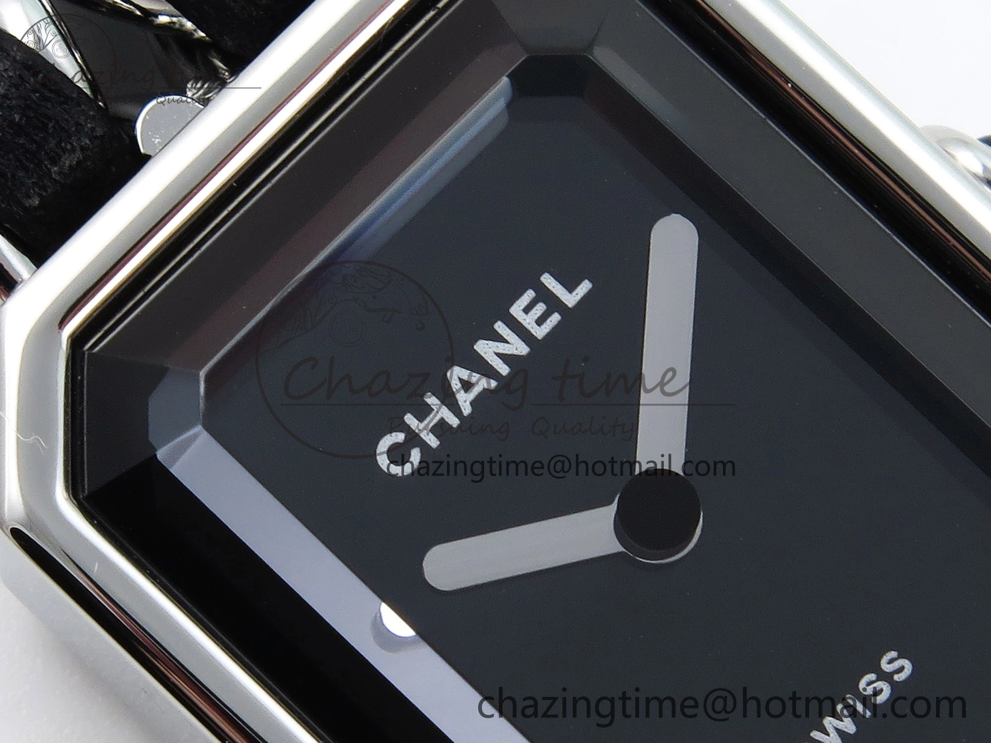 Ppremière Iconic Chain Watch SS BVF 1:1 Best Edition Black Dial on Chain Bracelet RONDA Quartz