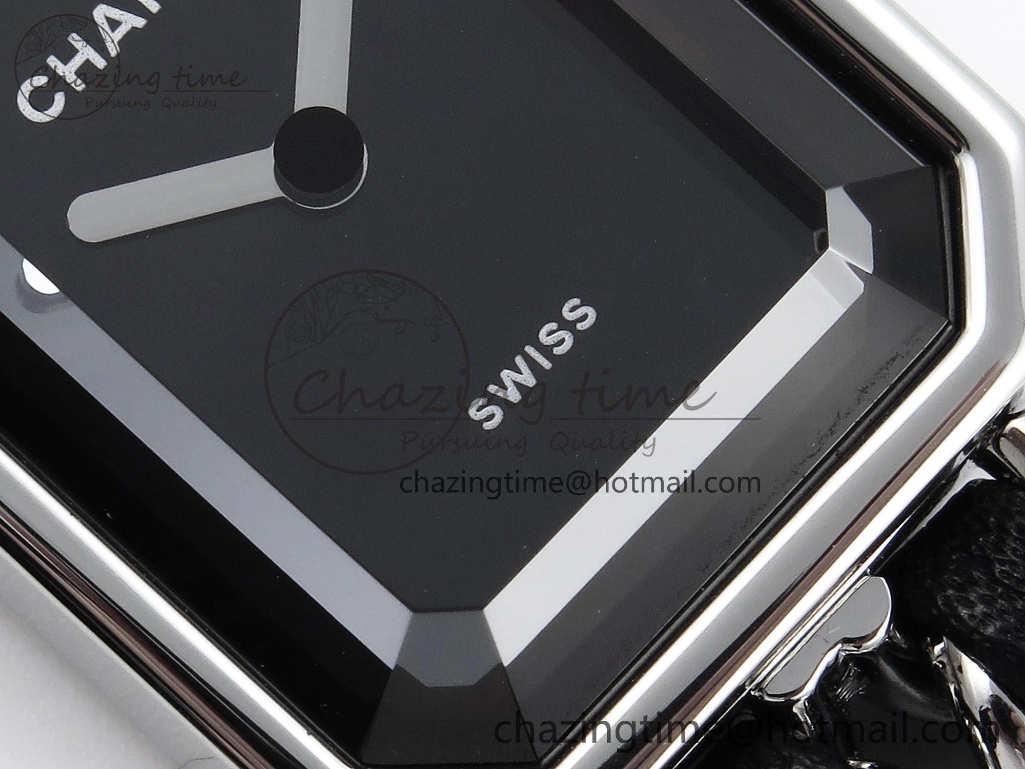 Ppremière Iconic Chain Watch SS BVF 1:1 Best Edition Black Dial on Chain Bracelet RONDA Quartz
