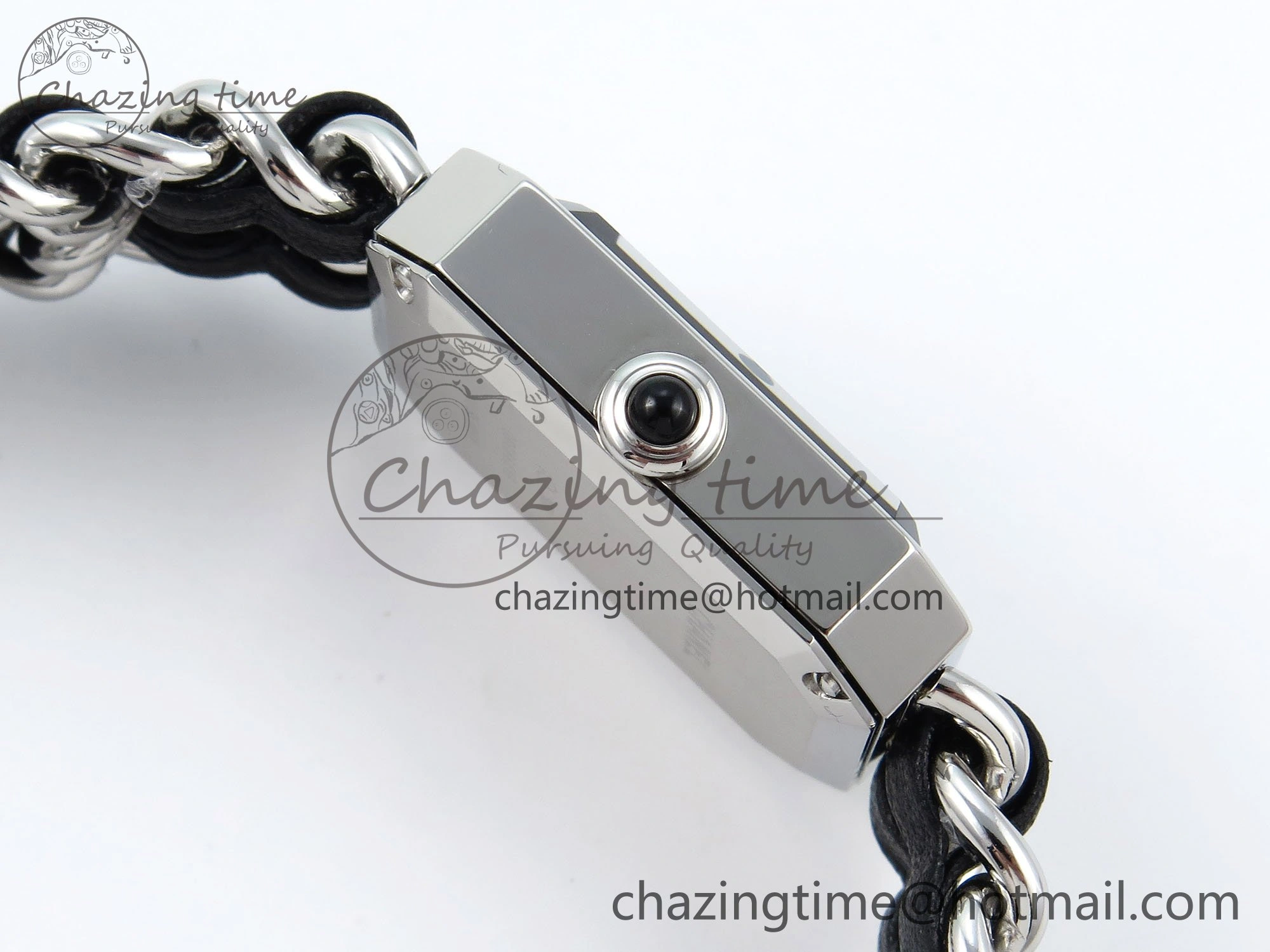 Ppremière Iconic Chain Watch SS BVF 1:1 Best Edition Black Dial on Chain Bracelet RONDA Quartz