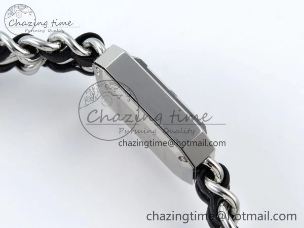 Ppremière Iconic Chain Watch SS BVF 1:1 Best Edition Black Dial on Chain Bracelet RONDA Quartz
