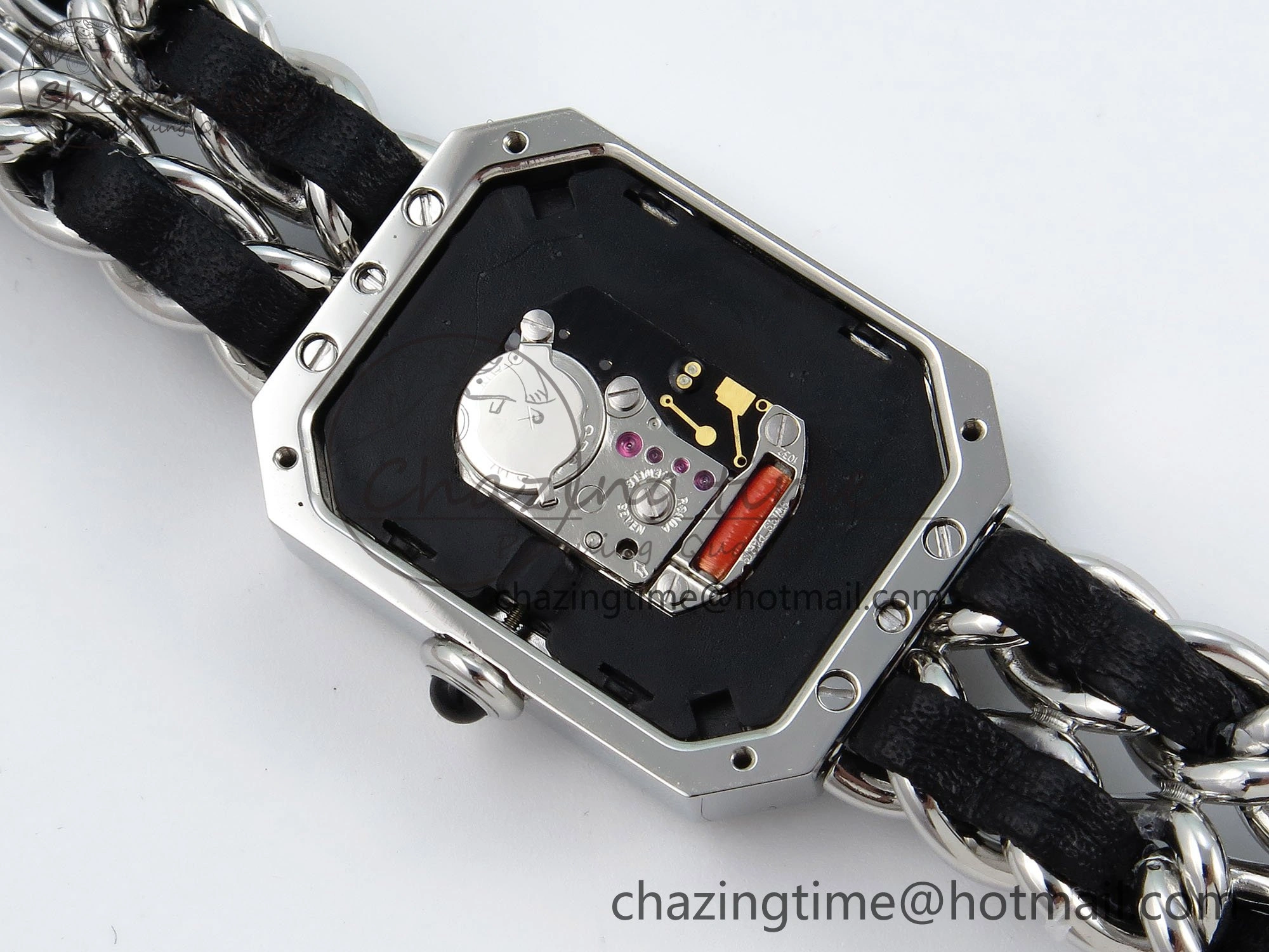 Ppremière Iconic Chain Watch SS BVF 1:1 Best Edition Black Dial on Chain Bracelet RONDA Quartz