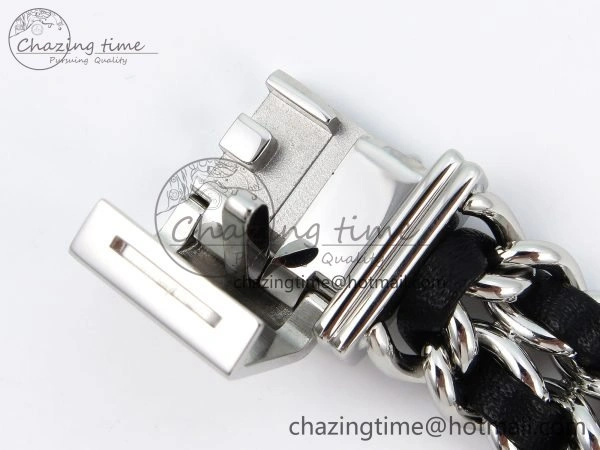 Ppremière Iconic Chain Watch SS BVF 1:1 Best Edition Black Dial on Chain Bracelet RONDA Quartz