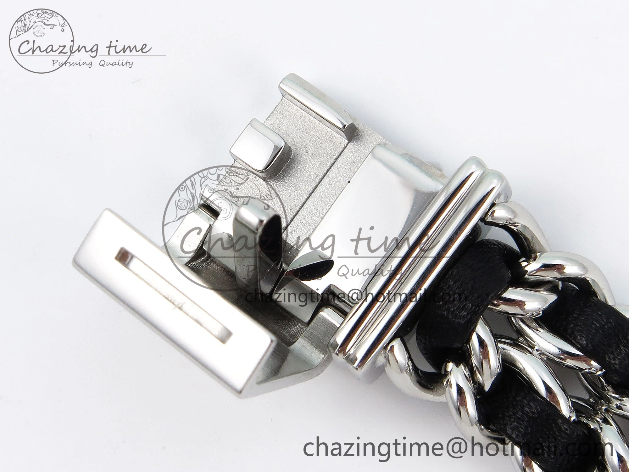 Ppremière Iconic Chain Watch SS BVF 1:1 Best Edition Black Dial on Chain Bracelet RONDA Quartz