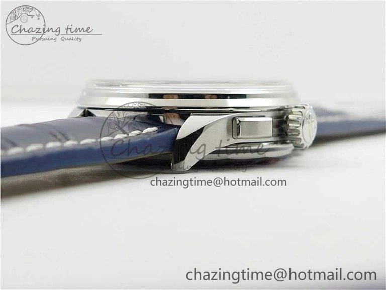 Premier B01 Chrono SS 42mm GF 1:1 Best Edition Blue Dial on Blue Leather Strap A7750