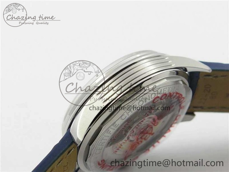 Premier B01 Chrono SS 42mm GF 1:1 Best Edition Blue Dial on Blue Leather Strap A7750