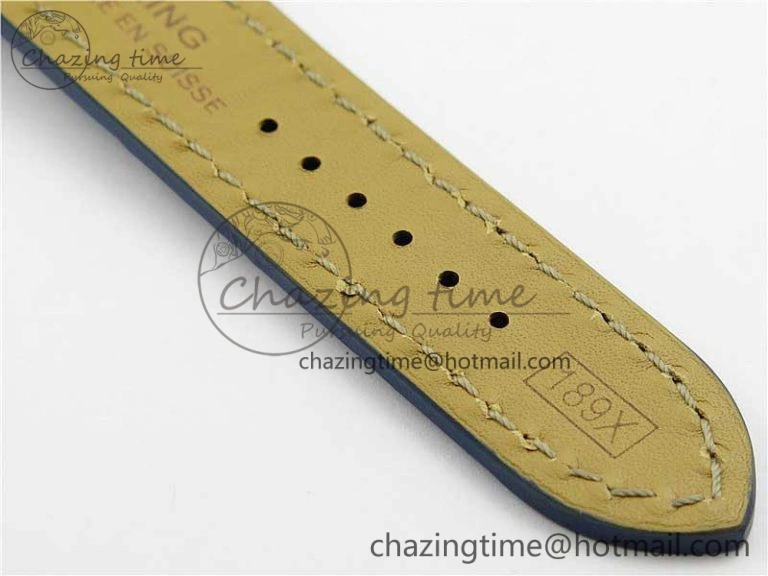 Premier B01 Chrono SS 42mm GF 1:1 Best Edition Blue Dial on Blue Leather Strap A7750