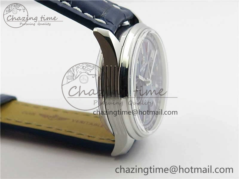 Premier B01 Chrono SS 42mm GF 1:1 Best Edition Blue Dial on Blue Leather Strap A7750