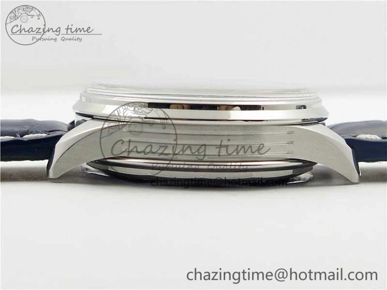 Premier B01 Chrono SS 42mm GF 1:1 Best Edition Blue Dial on Blue Leather Strap A7750