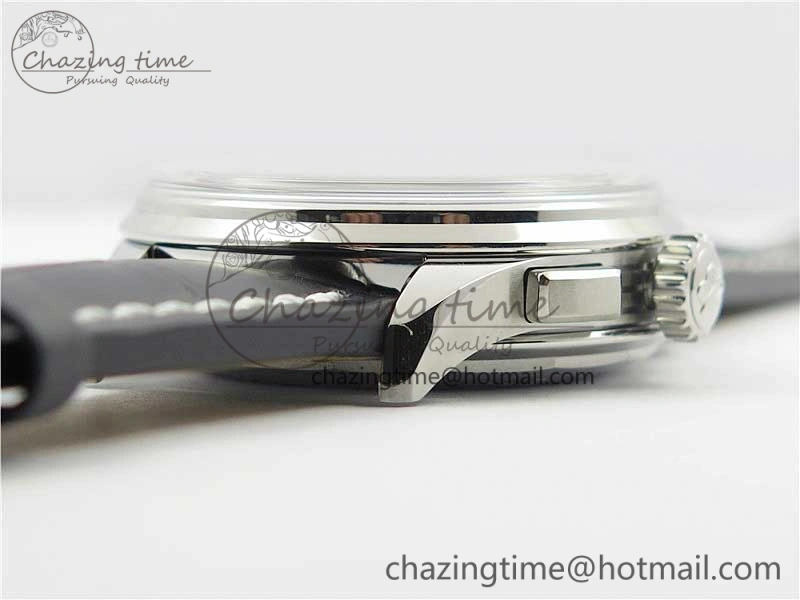 Premier B01 Chrono SS 42mm GF 1:1 Best Edition Gray Black Dial on Black Leather Strap A7750