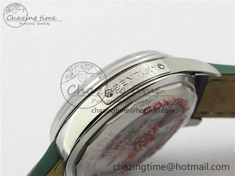 Premier B01 Chrono SS 42mm GF 1:1 Best Edition Green Dial on Green Leather Strap A7750