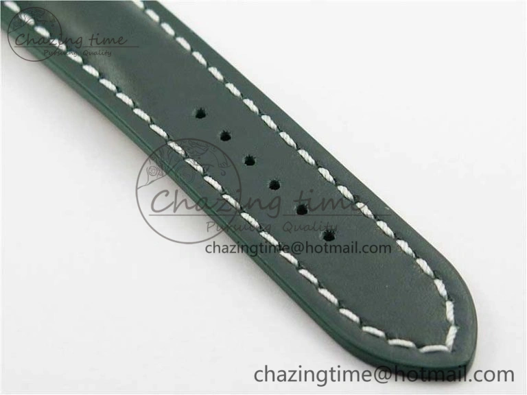 Premier B01 Chrono SS 42mm GF 1:1 Best Edition Green Dial on Green Leather Strap A7750