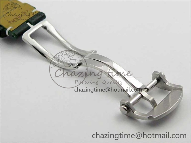 Premier B01 Chrono SS 42mm GF 1:1 Best Edition Green Dial on Green Leather Strap A7750