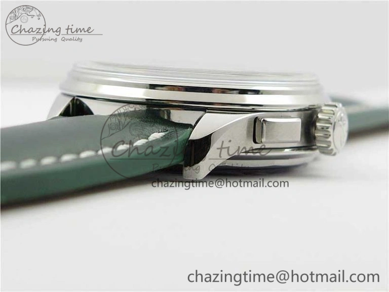 Premier B01 Chrono SS 42mm GF 1:1 Best Edition Green Dial on Green Leather Strap A7750