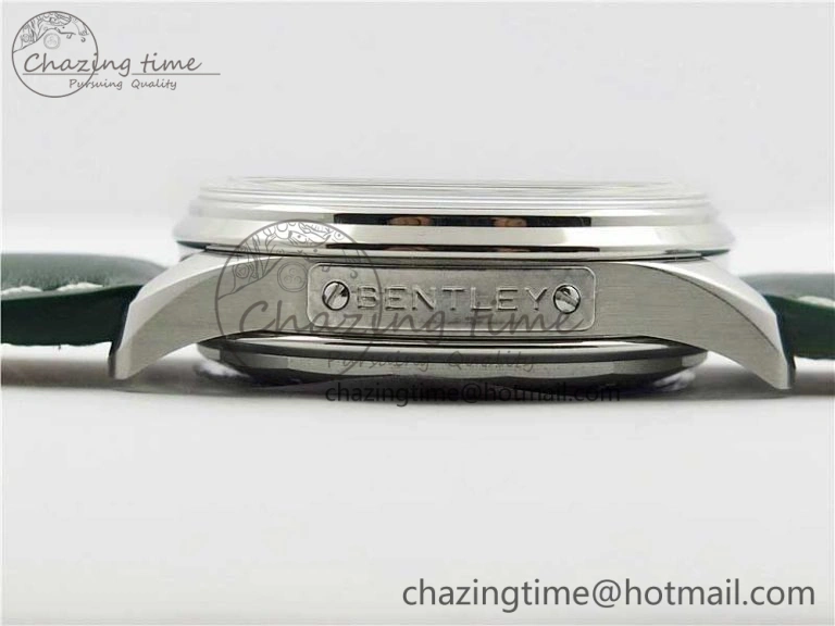 Premier B01 Chrono SS 42mm GF 1:1 Best Edition Green Dial on Green Leather Strap A7750