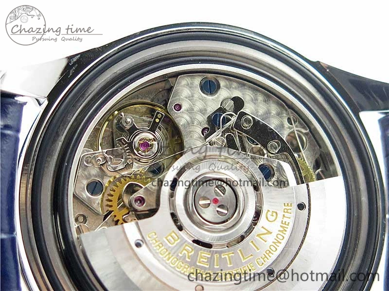 Premier B01 Chrono SS 42mm GF 1:1 Best Edition Green Dial on Green Leather Strap A7750